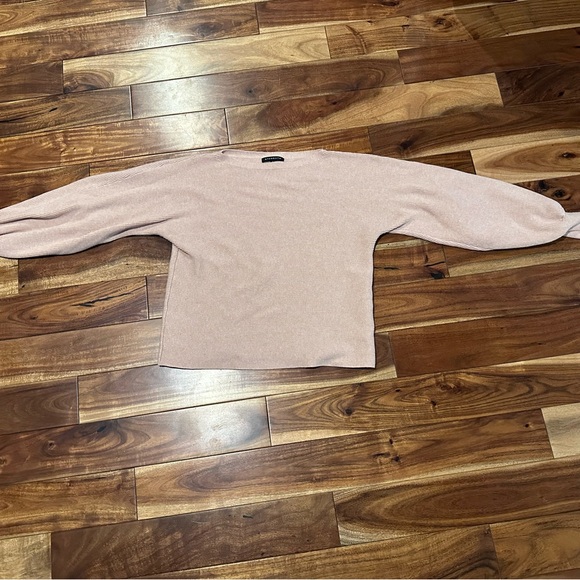 Staccato pink ribbed boat neck sweater small soft - Picture 2 of 3